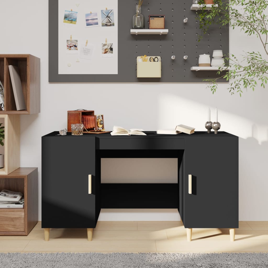 Schreibtisch Schwarz 140x50x75 cm Holzwerkstoff - Premium Schreibtische  - Just €147.88! Shop now at homesales4u