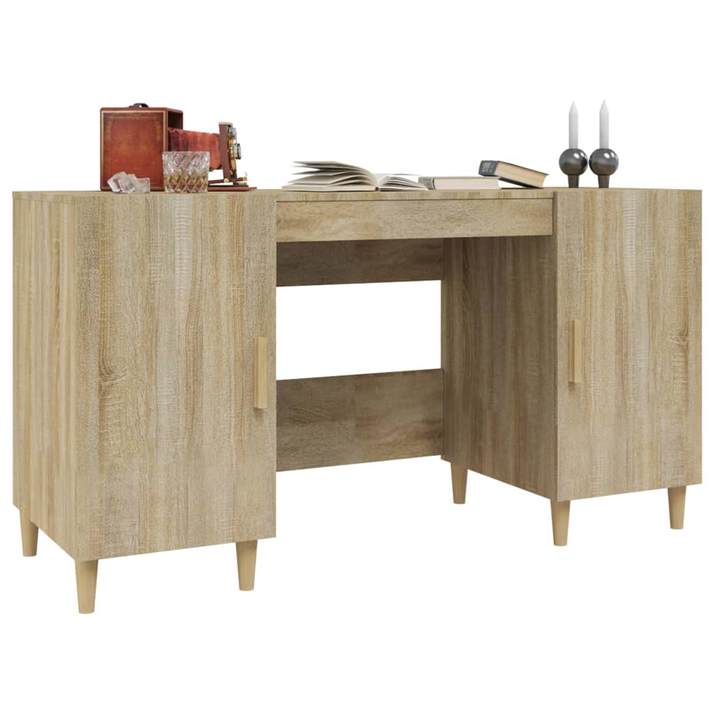 Schreibtisch Sonoma-Eiche 140x50x75 cm Holzwerkstoff - Premium Schreibtische  - Just €132.29! Shop now at homesales4u