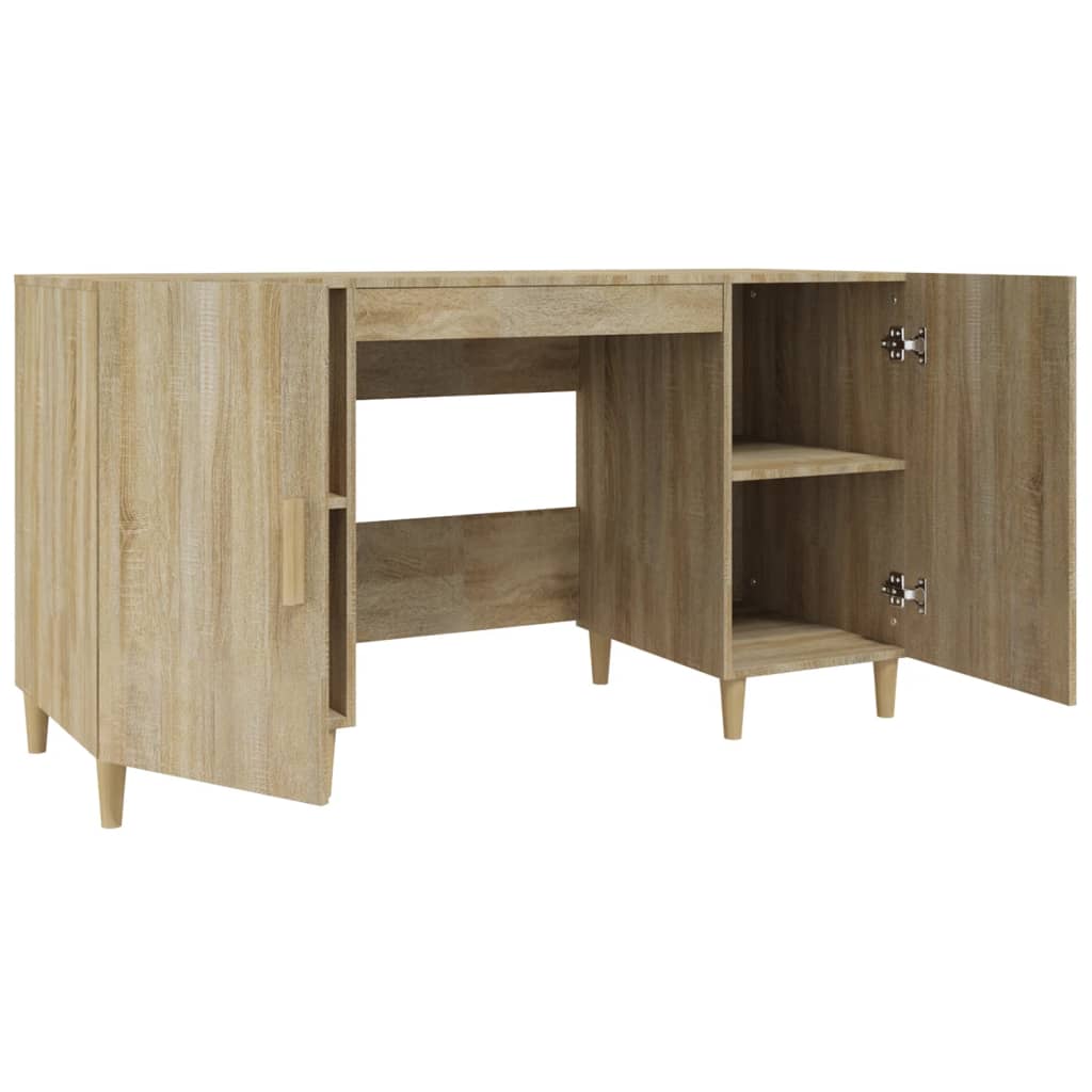 Schreibtisch Sonoma-Eiche 140x50x75 cm Holzwerkstoff - Premium Schreibtische  - Just €132.29! Shop now at homesales4u