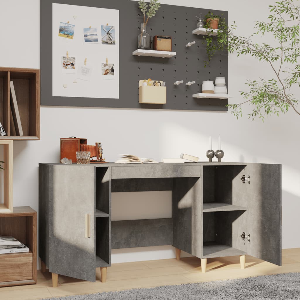 Schreibtisch Betongrau 140x50x75 cm Holzwerkstoff - Premium Schreibtische  - Just €131.10! Shop now at homesales4u