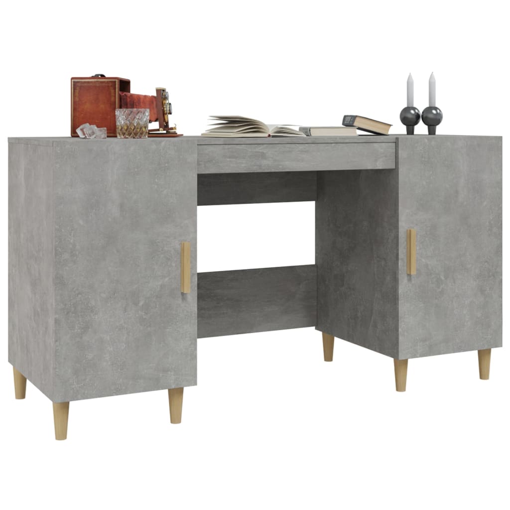 Schreibtisch Betongrau 140x50x75 cm Holzwerkstoff - Premium Schreibtische  - Just €131.10! Shop now at homesales4u