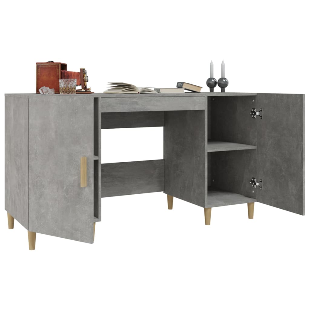 Schreibtisch Betongrau 140x50x75 cm Holzwerkstoff - Premium Schreibtische  - Just €131.10! Shop now at homesales4u