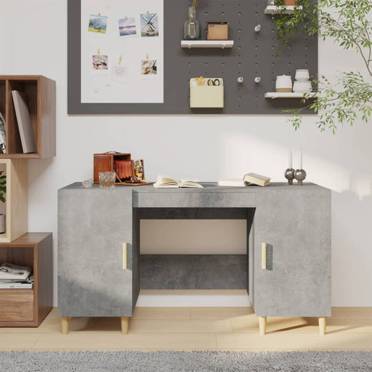 Schreibtisch Betongrau 140x50x75 cm Holzwerkstoff - Premium Schreibtische  - Just €131.10! Shop now at homesales4u