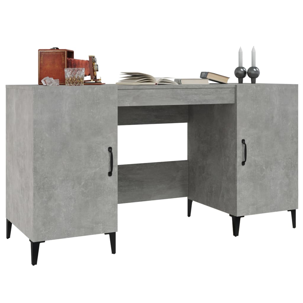 Schreibtisch Betongrau 140x50x75 cm Holzwerkstoff - Premium Schreibtische  - Just €140.61! Shop now at homesales4u