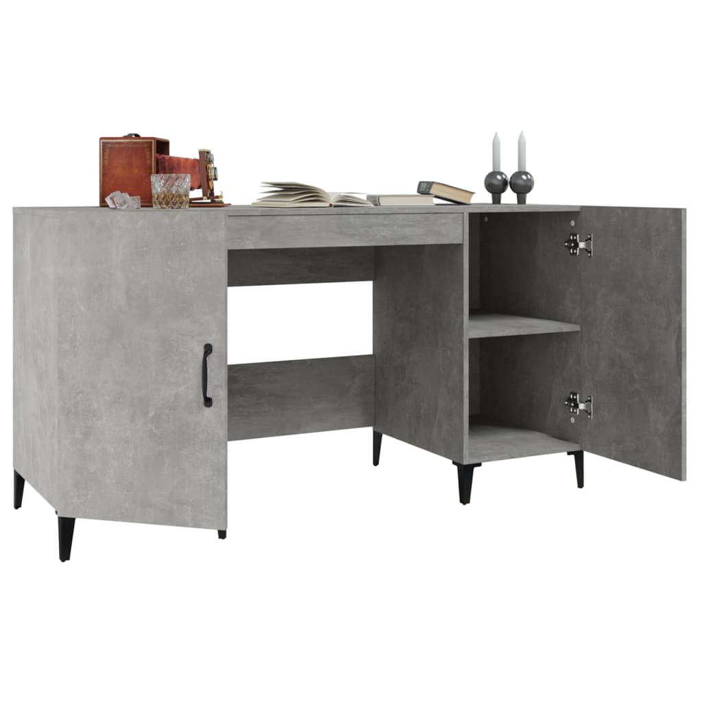 Schreibtisch Betongrau 140x50x75 cm Holzwerkstoff - Premium Schreibtische  - Just €140.61! Shop now at homesales4u