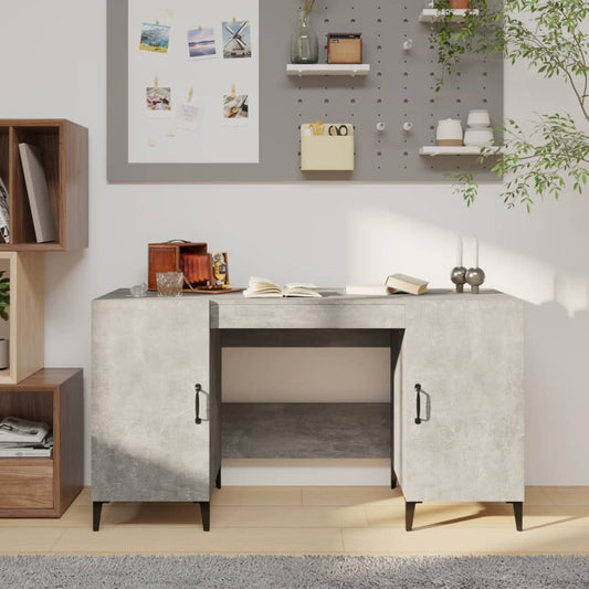 Schreibtisch Betongrau 140x50x75 cm Holzwerkstoff - Premium Schreibtische  - Just €140.61! Shop now at homesales4u