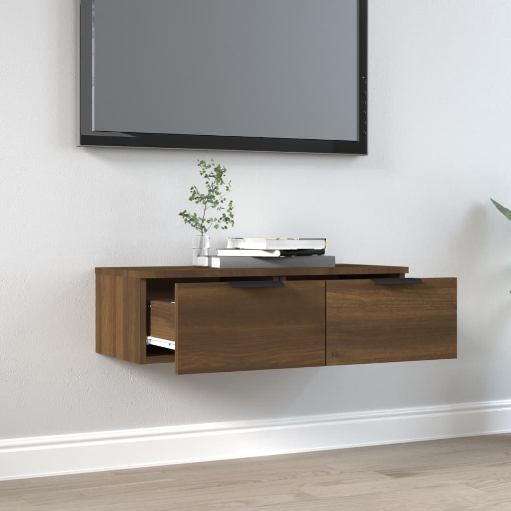 Wandschrank Braun Eichen-Optik 68x30x20 cm Holzwerkstoff - Premium Schränke  - Just €87.04! Shop now at homesales4u