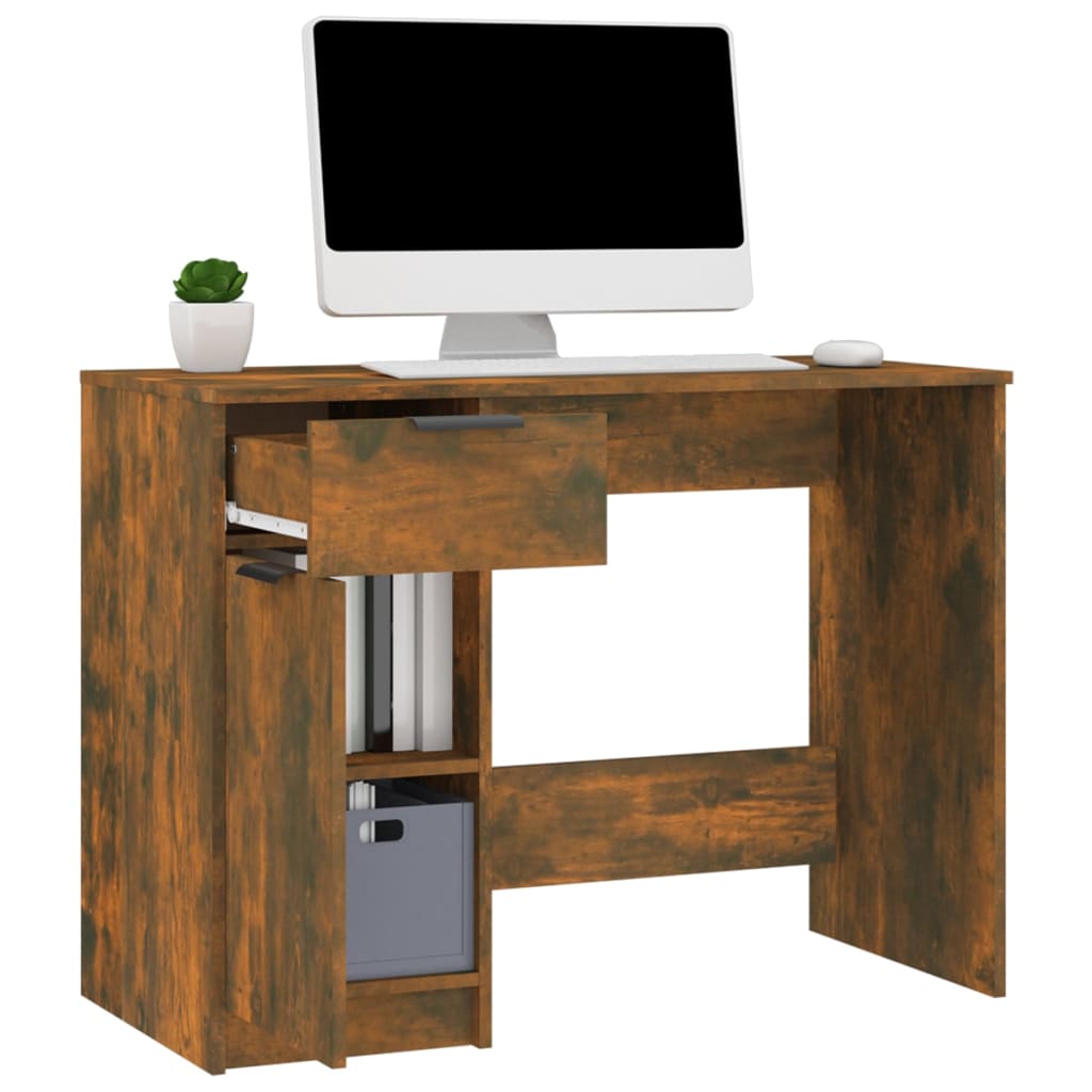 Schreibtisch Räuchereiche 100x50x75 cm Holzwerkstoff - Premium Schreibtische  - Just €99.28! Shop now at homesales4u
