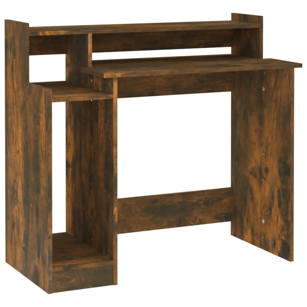 Schreibtisch mit LEDs Räuchereiche 97x45x90 cm Holzwerkstoff - Premium Schreibtische  - Just €72.56! Shop now at homesales4u