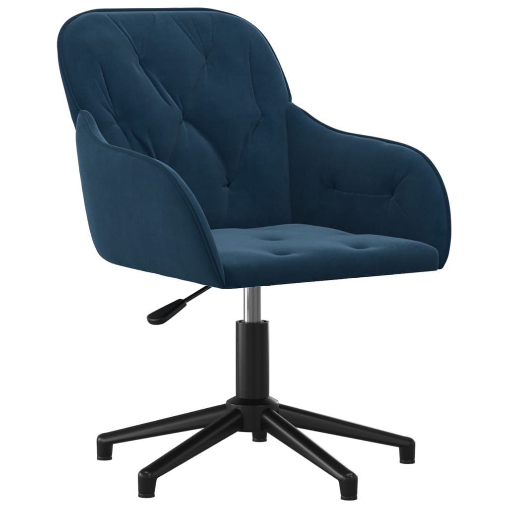 Bürostuhl Drehbar Blau Samt - Premium Bürostühle  - Just €115.97! Shop now at homesales4u