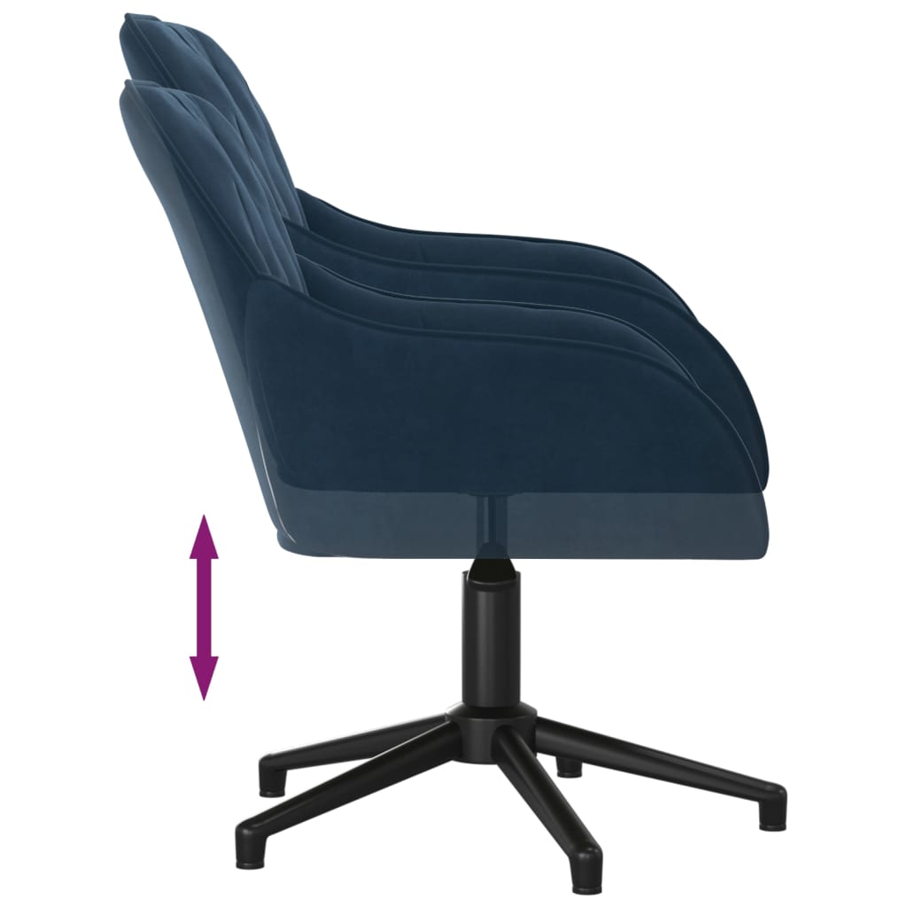 Bürostuhl Drehbar Blau Samt - Premium Bürostühle  - Just €115.97! Shop now at homesales4u