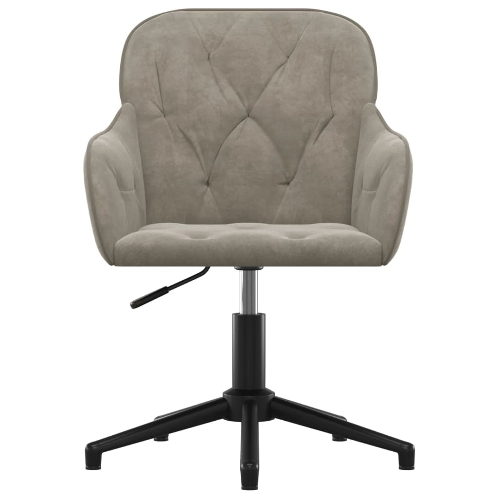 Bürostuhl Drehbar Hellgrau Samt - Premium Bürostühle  - Just €106.27! Shop now at homesales4u