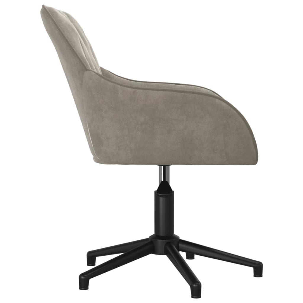 Bürostuhl Drehbar Hellgrau Samt - Premium Bürostühle  - Just €106.27! Shop now at homesales4u
