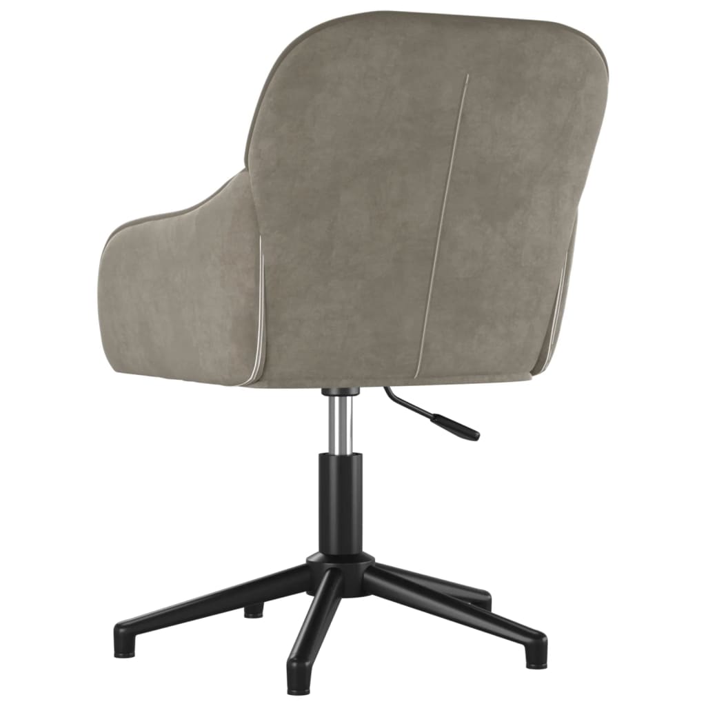 Bürostuhl Drehbar Hellgrau Samt - Premium Bürostühle  - Just €106.27! Shop now at homesales4u
