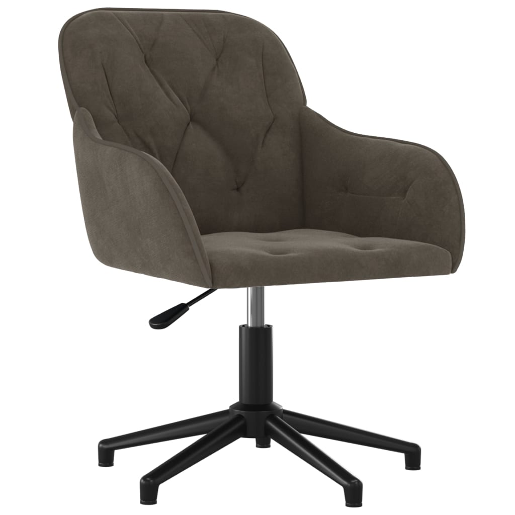 Bürostuhl Drehbar Dunkelgrau Samt - Premium Bürostühle  - Just €105.59! Shop now at homesales4u