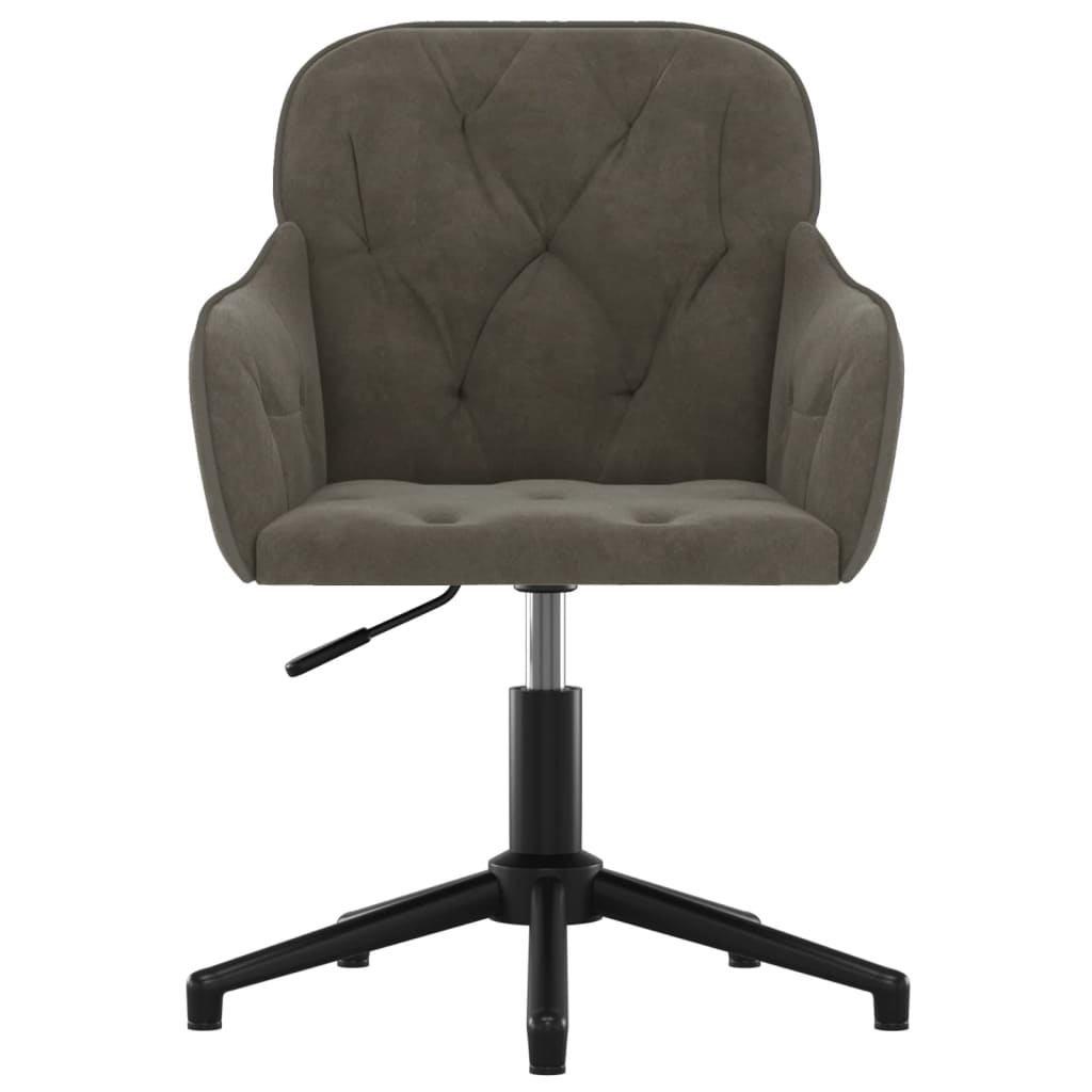Bürostuhl Drehbar Dunkelgrau Samt - Premium Bürostühle  - Just €105.59! Shop now at homesales4u
