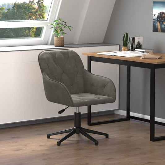 Bürostuhl Drehbar Dunkelgrau Samt - Premium Bürostühle  - Just €105.46! Shop now at homesales4u