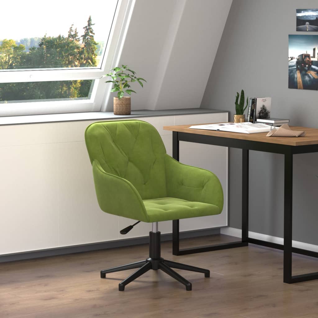 Bürostuhl Drehbar Hellgrün Samt - Premium Bürostühle  - Just €114.78! Shop now at homesales4u