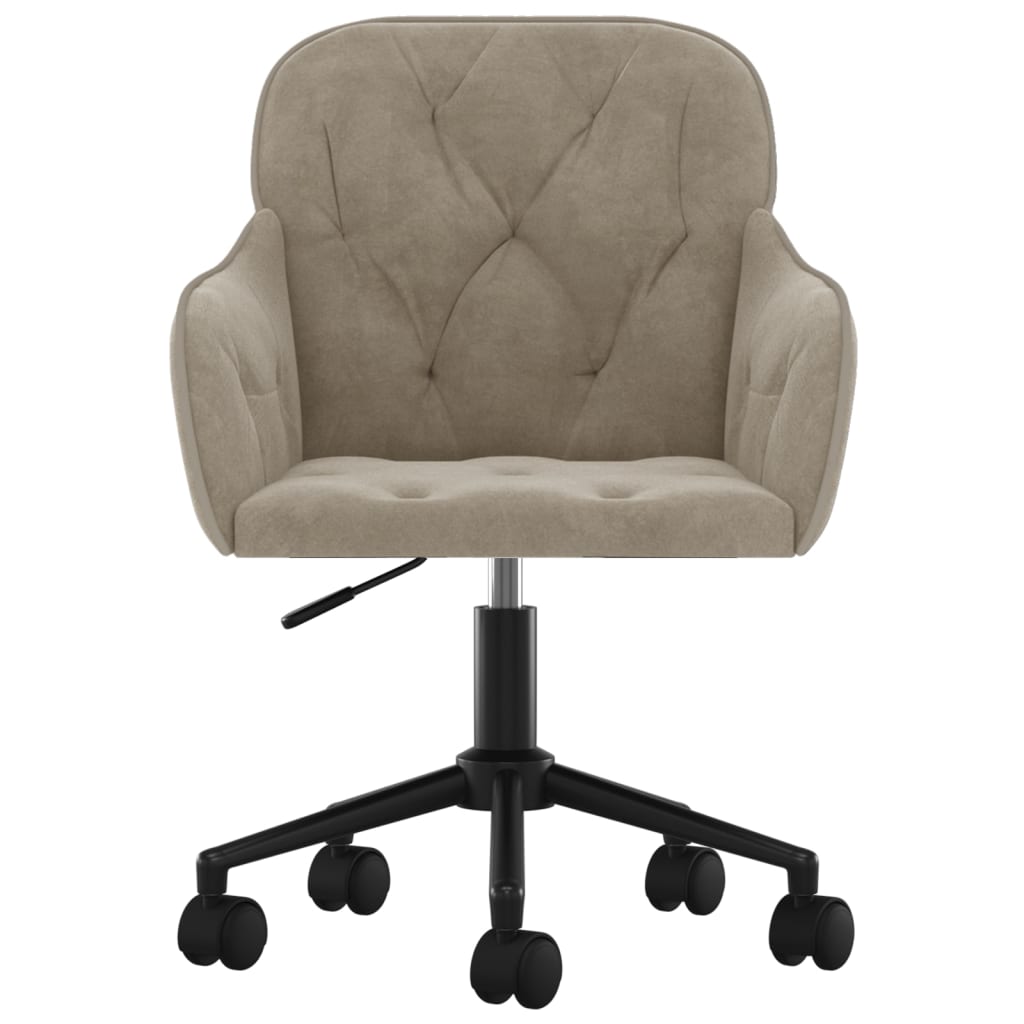 Bürostuhl Drehbar Hellgrau Samt - Premium Bürostühle  - Just €102.11! Shop now at homesales4u