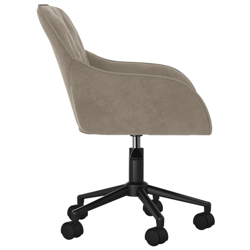 Bürostuhl Drehbar Hellgrau Samt - Premium Bürostühle  - Just €102.11! Shop now at homesales4u