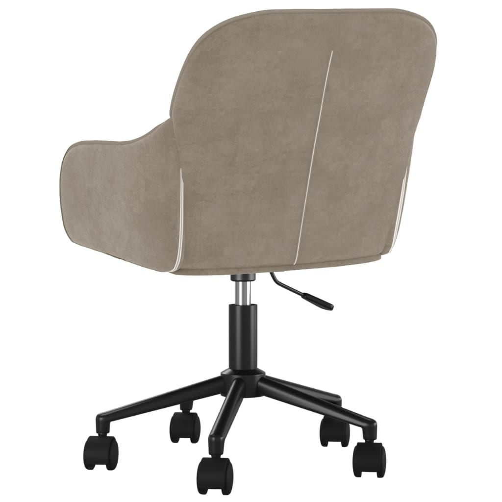 Bürostuhl Drehbar Hellgrau Samt - Premium Bürostühle  - Just €102.11! Shop now at homesales4u