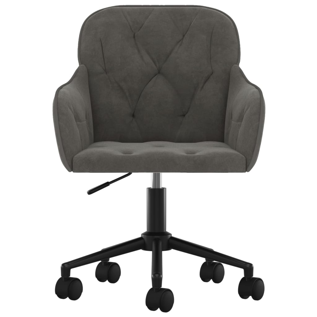 Bürostuhl Drehbar Dunkelgrau Samt - Premium Bürostühle  - Just €108.05! Shop now at homesales4u