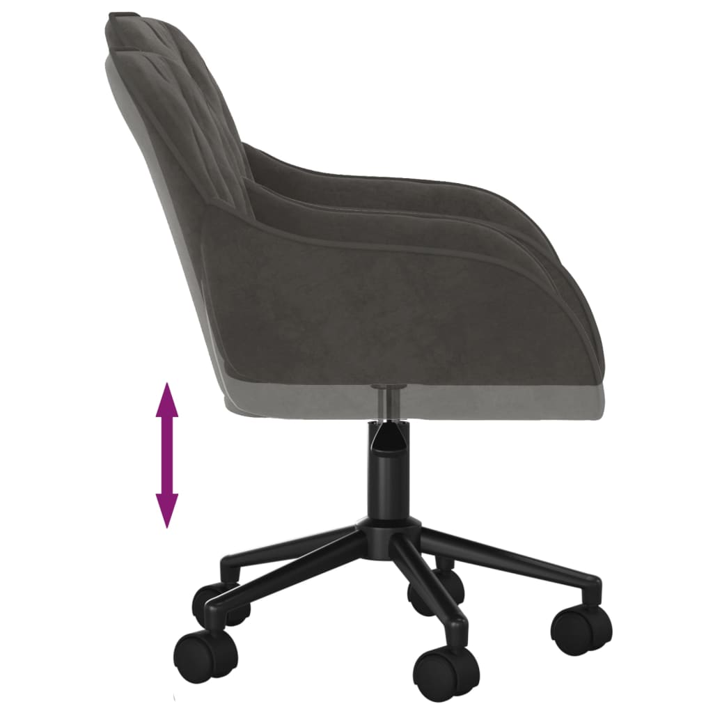 Bürostuhl Drehbar Dunkelgrau Samt - Premium Bürostühle  - Just €108.05! Shop now at homesales4u