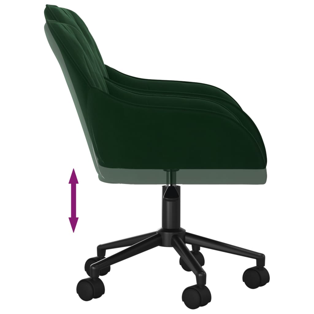 Bürostuhl Drehbar Dunkelgrün Samt - Premium Bürostühle  - Just €115.18! Shop now at homesales4u