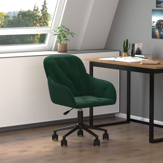 Bürostuhl Drehbar Dunkelgrün Samt - Premium Bürostühle  - Just €115.18! Shop now at homesales4u