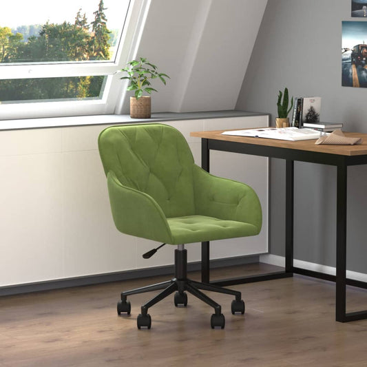 Bürostuhl Drehbar Hellgrün Samt - Premium Bürostühle  - Just €119.16! Shop now at homesales4u