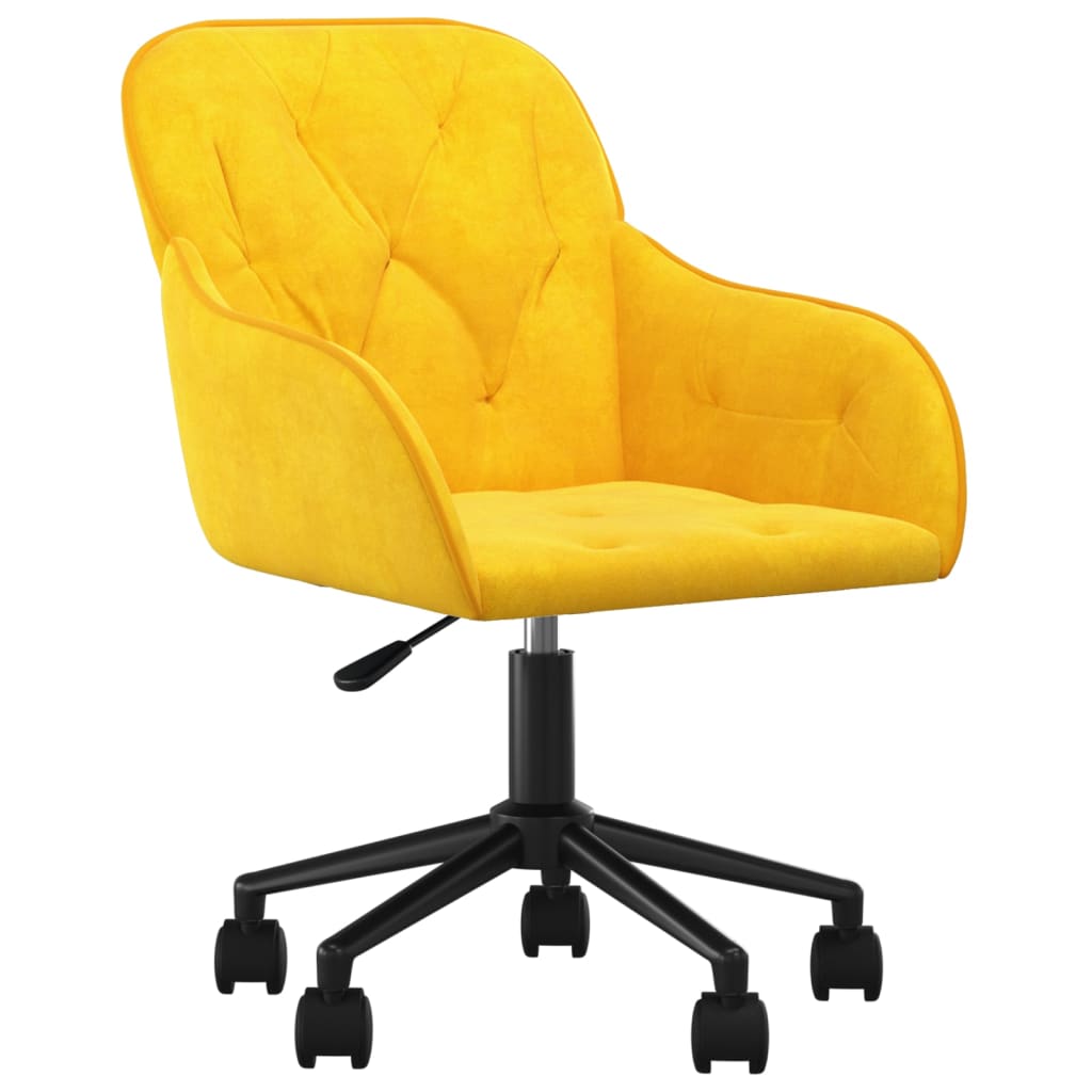Bürostuhl Drehbar Gelb Samt - Premium Bürostühle  - Just €100.52! Shop now at homesales4u