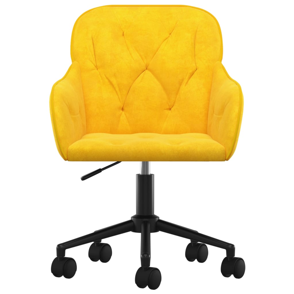 Bürostuhl Drehbar Gelb Samt - Premium Bürostühle  - Just €100.52! Shop now at homesales4u