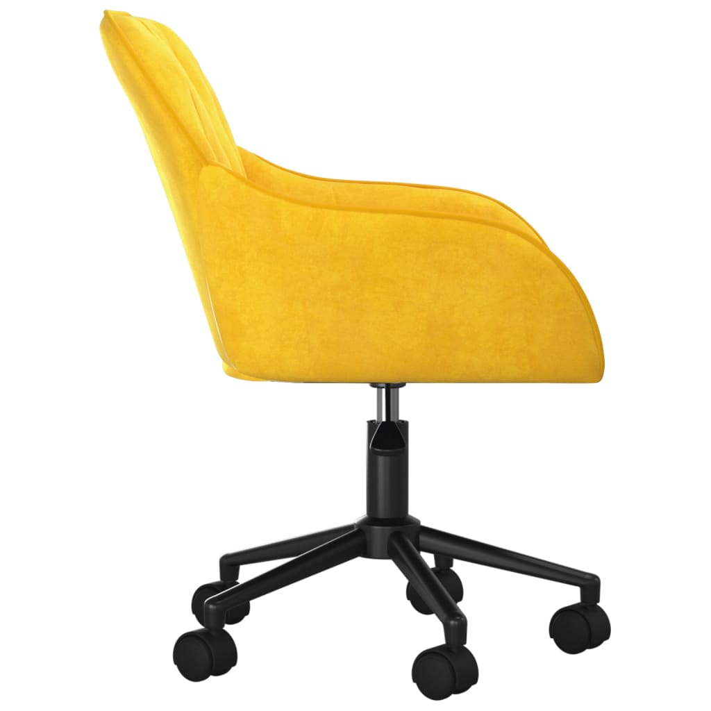 Bürostuhl Drehbar Gelb Samt - Premium Bürostühle  - Just €100.52! Shop now at homesales4u