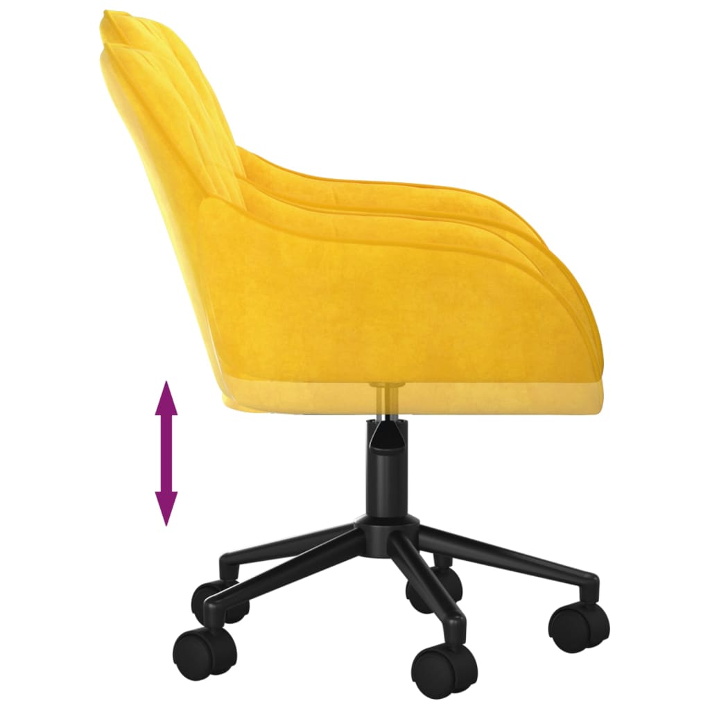 Bürostuhl Drehbar Gelb Samt - Premium Bürostühle  - Just €100.52! Shop now at homesales4u
