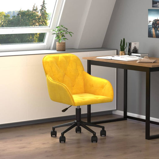 Bürostuhl Drehbar Gelb Samt - Premium Bürostühle  - Just €100.52! Shop now at homesales4u