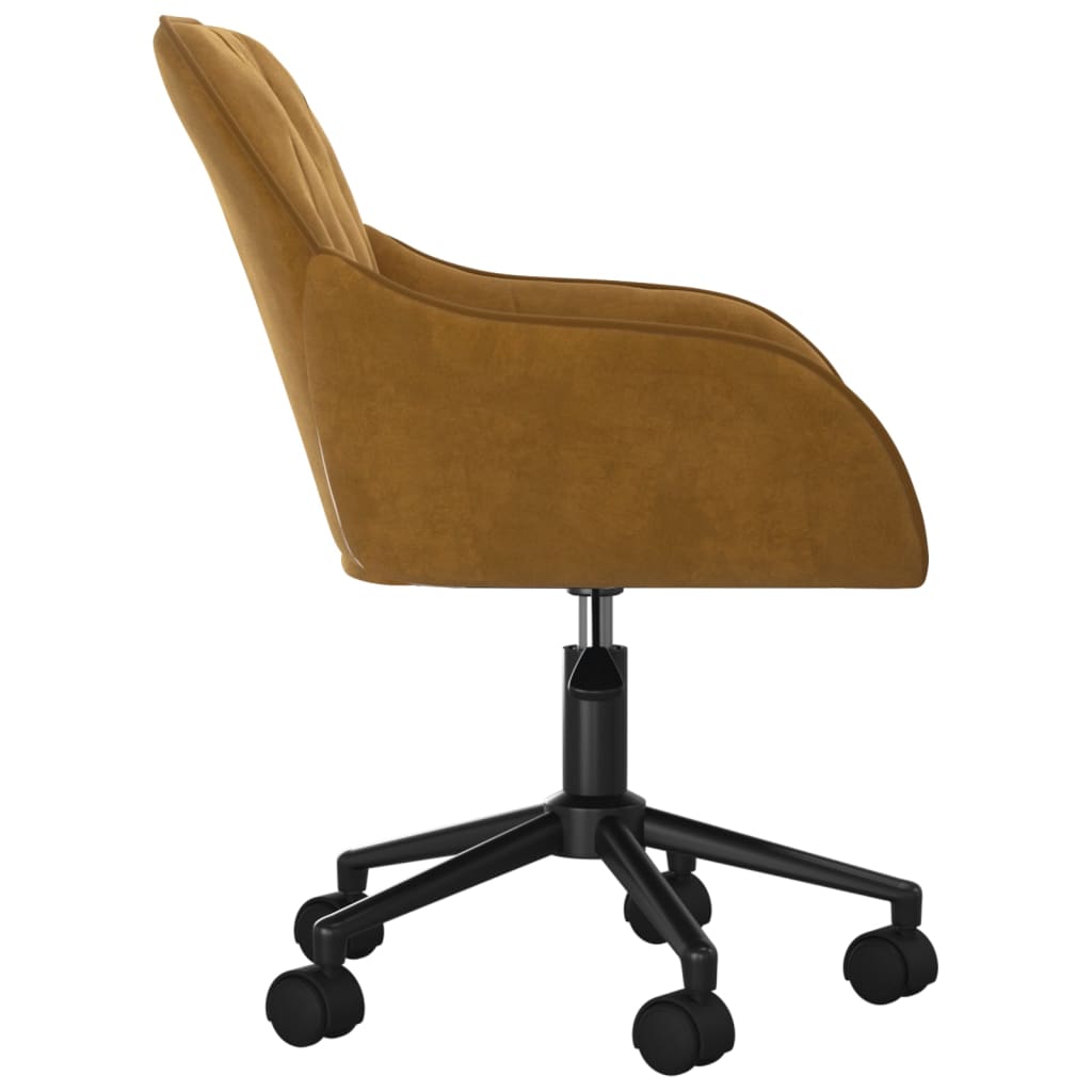 Bürostuhl Drehbar Braun Samt - Premium Bürostühle  - Just €100.78! Shop now at homesales4u