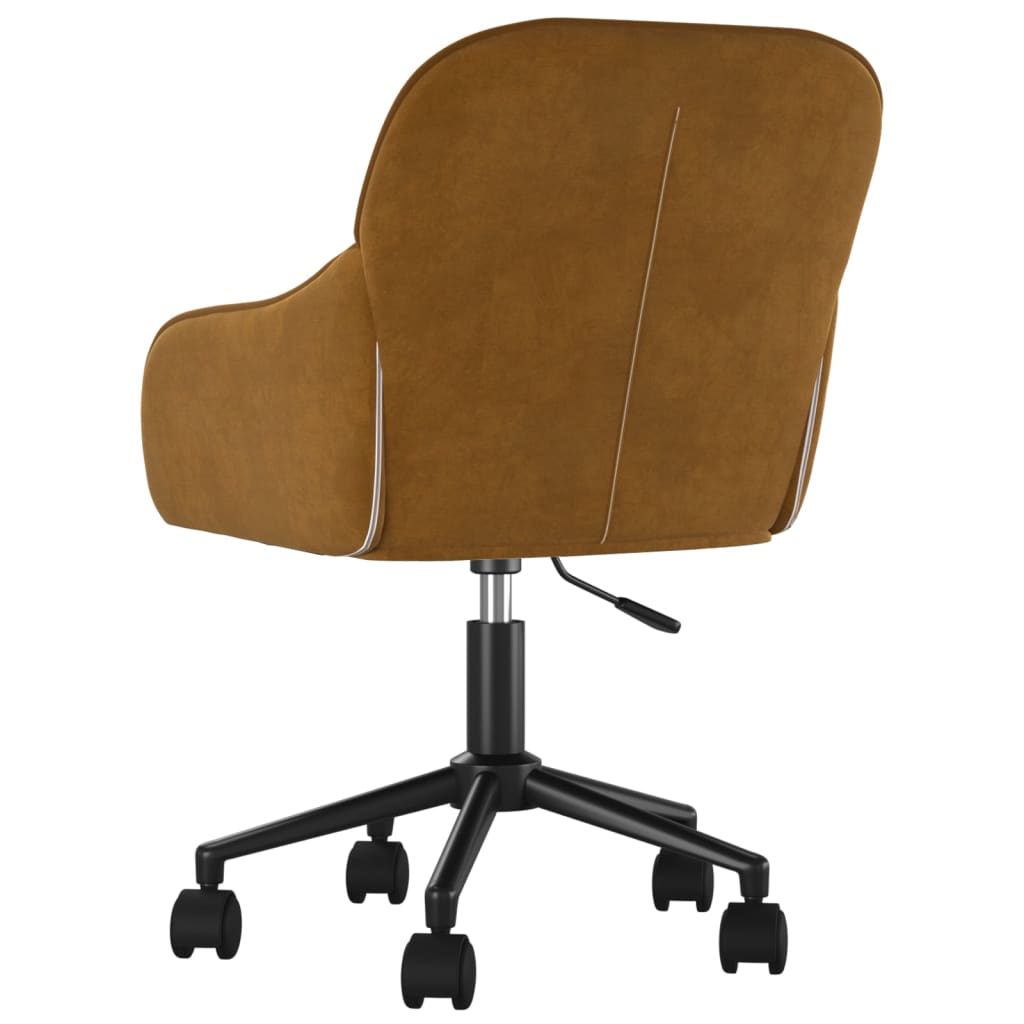 Bürostuhl Drehbar Braun Samt - Premium Bürostühle  - Just €100.78! Shop now at homesales4u