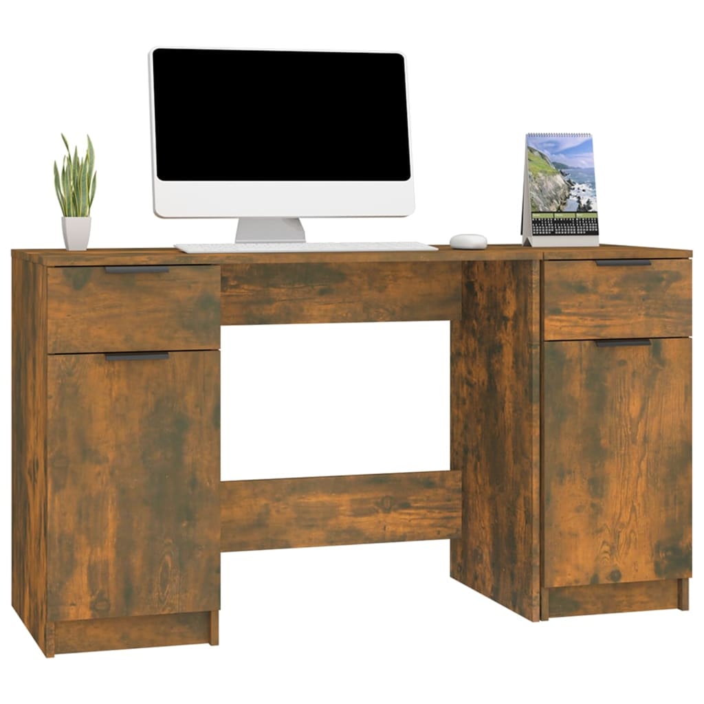 Schreibtisch mit Beistellschrank Räuchereiche Holzwerkstoff - Premium Schreibtische  - Just €169.20! Shop now at homesales4u