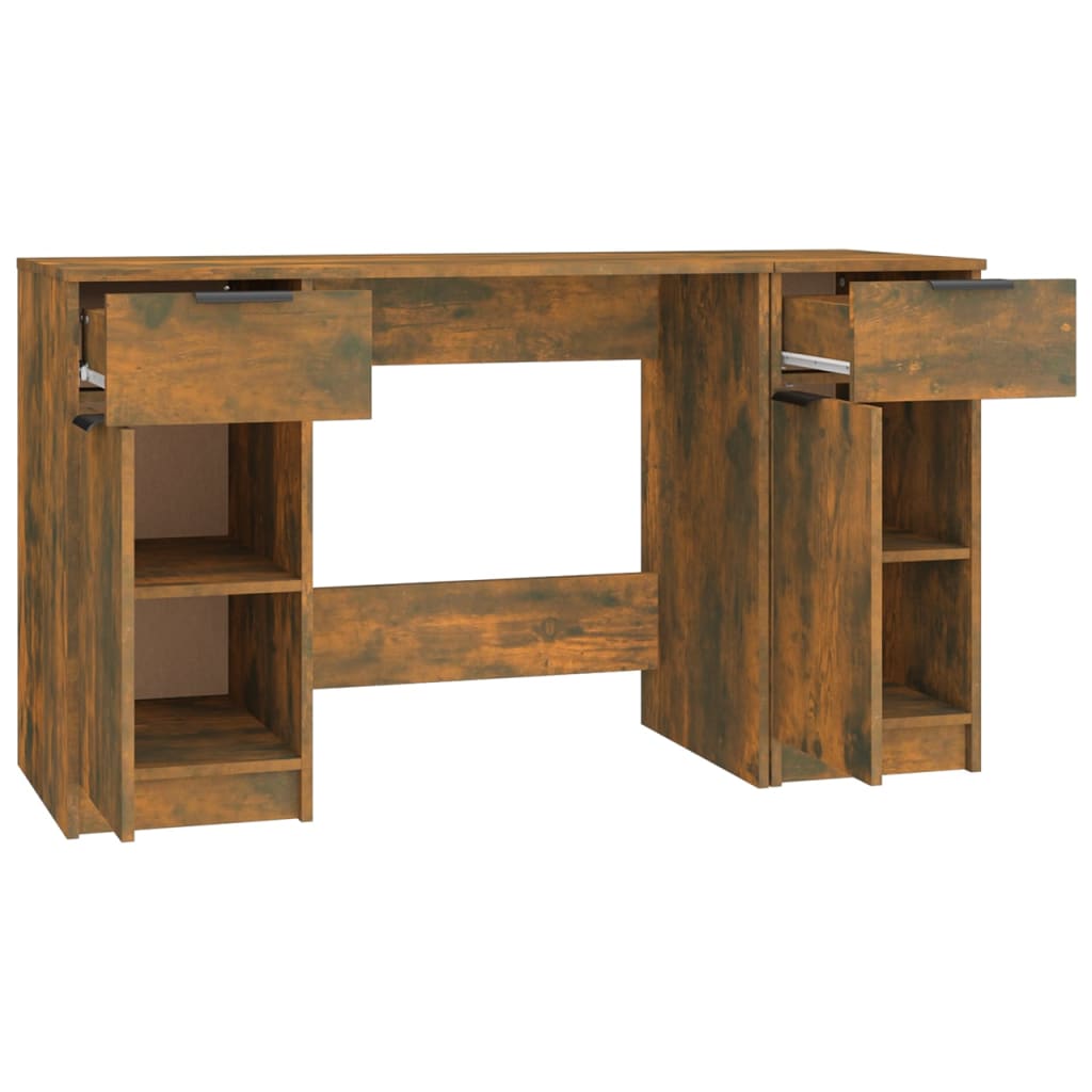 Schreibtisch mit Beistellschrank Räuchereiche Holzwerkstoff - Premium Schreibtische  - Just €169.20! Shop now at homesales4u