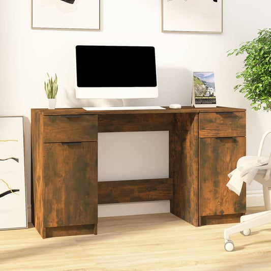 Schreibtisch mit Beistellschrank Räuchereiche Holzwerkstoff - Premium Schreibtische  - Just €169.20! Shop now at homesales4u