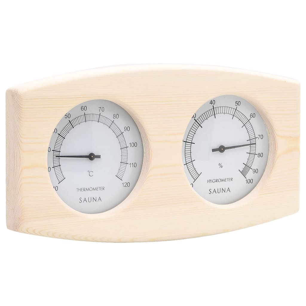 2-in-1 Sauna-Hygrothermograph und Sanduhr Set Massivholz Kiefer - Premium Sauna-Zubehör  - Just €50.62! Shop now at homesales4u