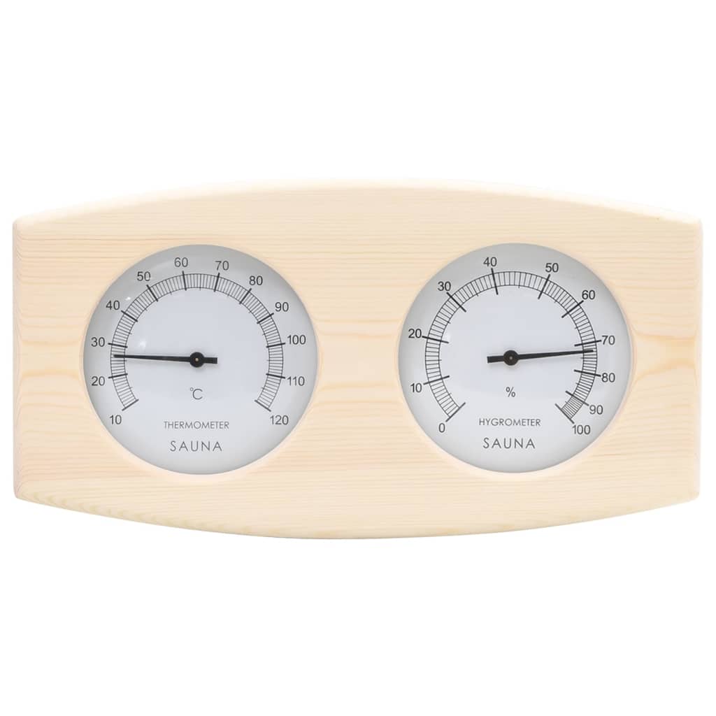 2-in-1 Sauna-Hygrothermograph und Sanduhr Set Massivholz Kiefer - Premium Sauna-Zubehör  - Just €50.62! Shop now at homesales4u
