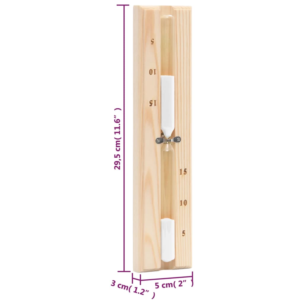 2-in-1 Sauna-Hygrothermograph und Sanduhr Set Massivholz Kiefer - Premium Sauna-Zubehör  - Just €41.59! Shop now at homesales4u