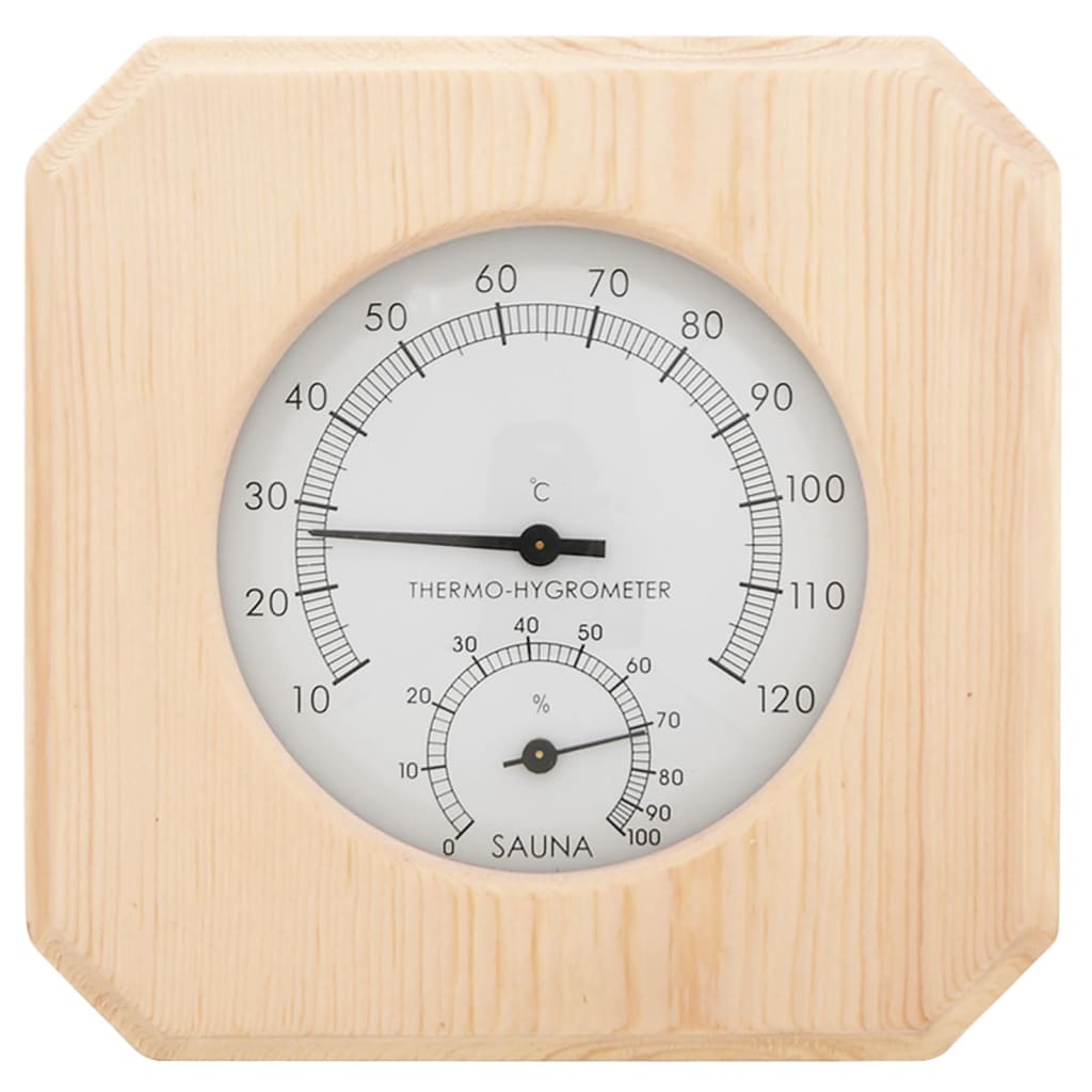 2-in-1 Sauna-Hygrothermograph und Sanduhr Set Massivholz Kiefer - Premium Sauna-Zubehör  - Just €41.59! Shop now at homesales4u