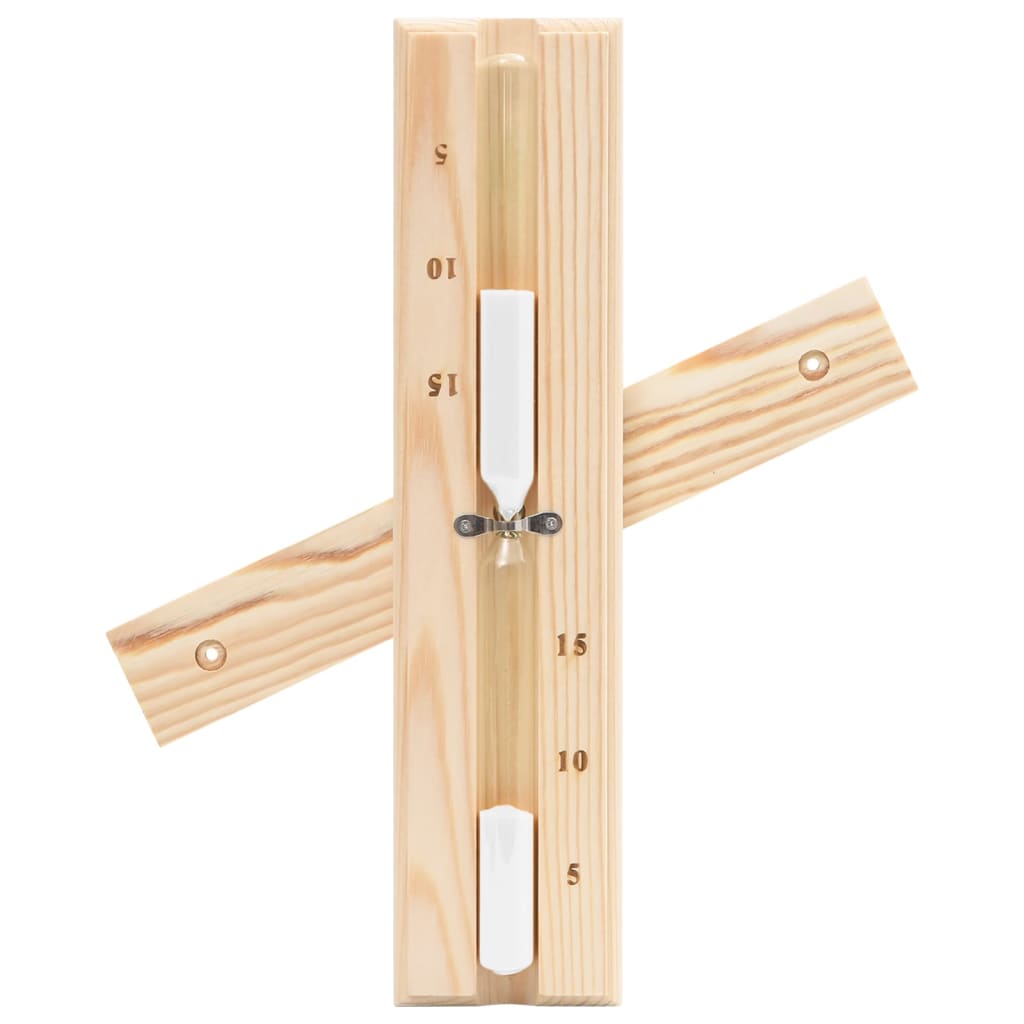 2-in-1 Sauna-Hygrothermograph und Sanduhr Set Massivholz Kiefer - Premium Sauna-Zubehör  - Just €41.59! Shop now at homesales4u