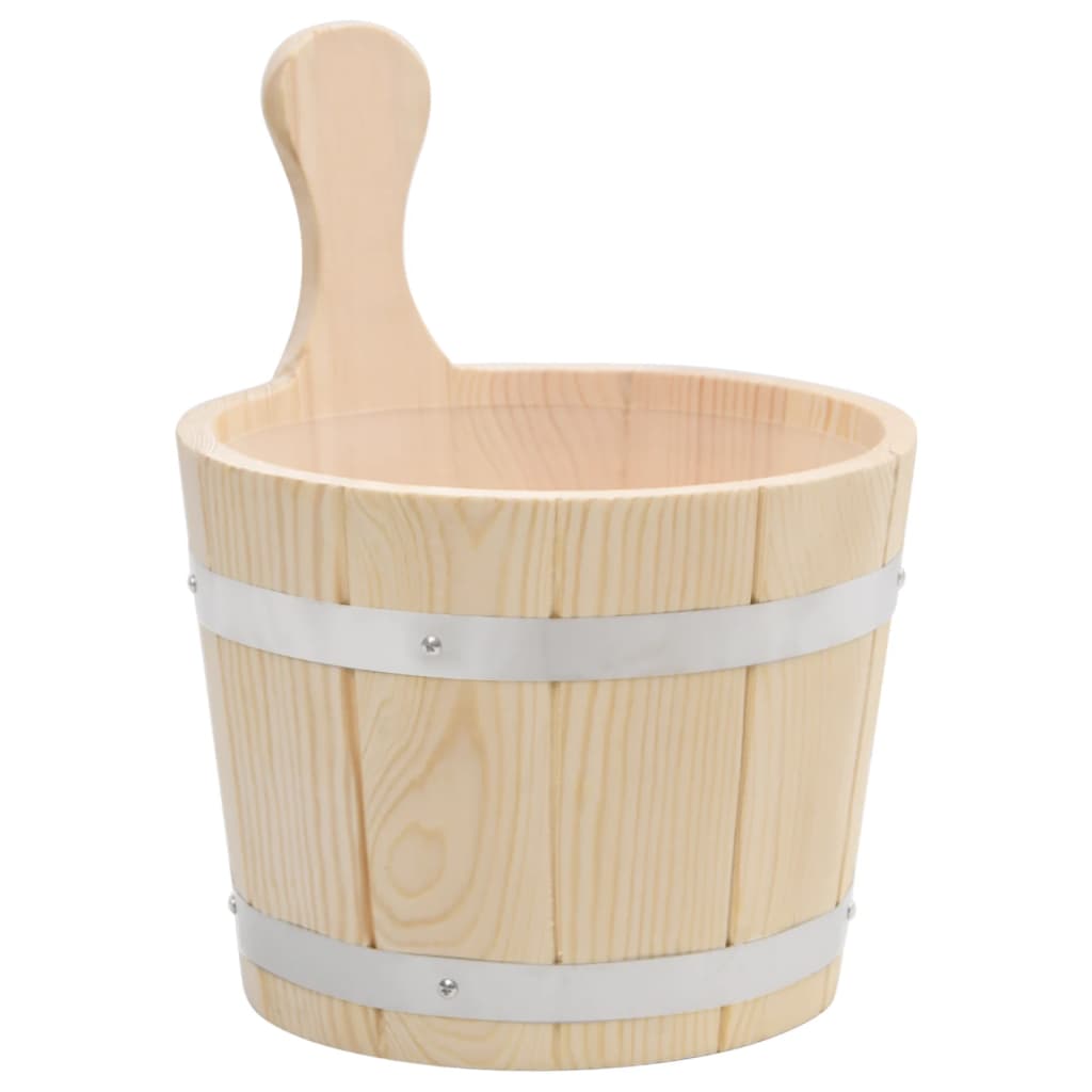 Saunakübel und Saunakelle Set Massivholz Kiefer - Premium Sauna-Zubehör  - Just €62.32! Shop now at homesales4u