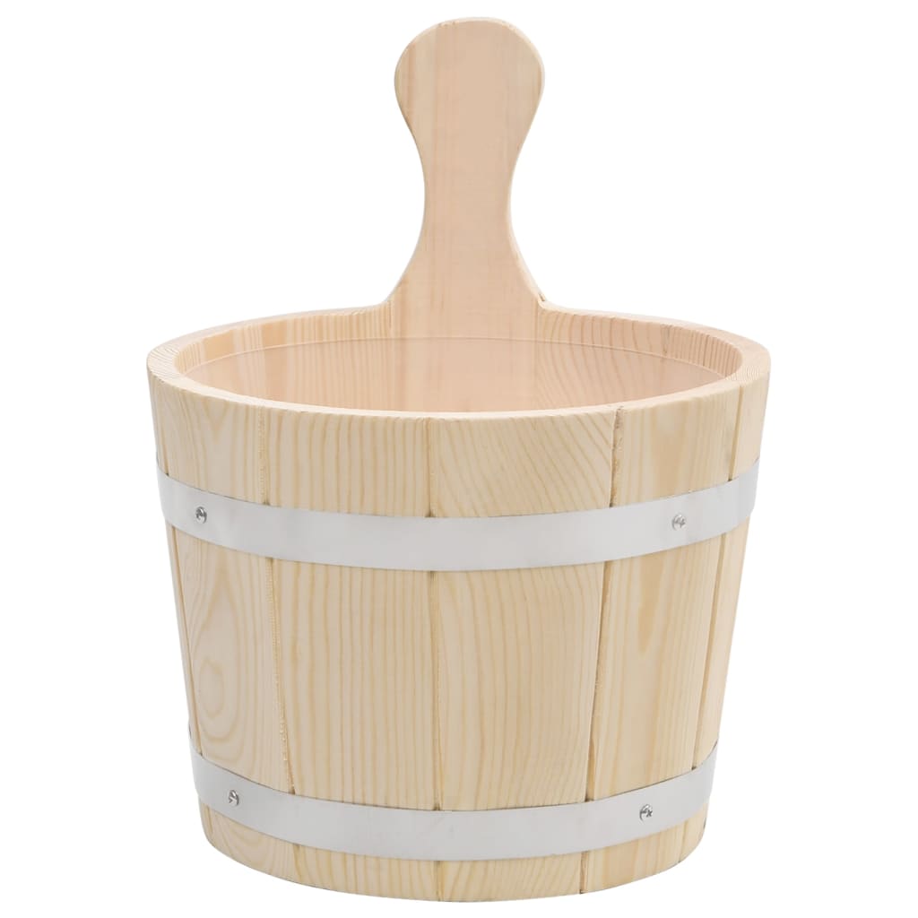 Saunakübel und Saunakelle Set Massivholz Kiefer - Premium Sauna-Zubehör  - Just €62.32! Shop now at homesales4u