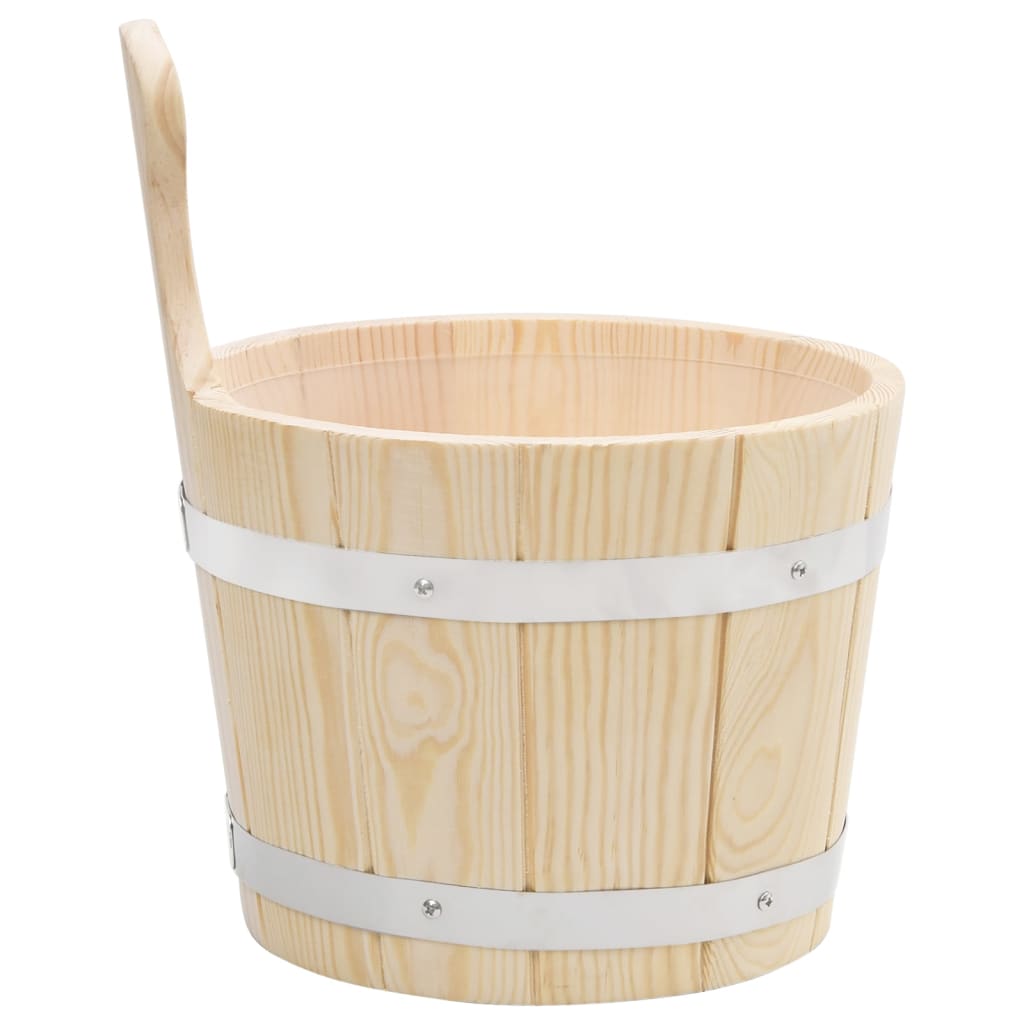Saunakübel und Saunakelle Set Massivholz Kiefer - Premium Sauna-Zubehör  - Just €62.32! Shop now at homesales4u
