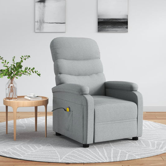 Massagesessel Hellgrau Stoff - Premium Massagesessel  - Just €243.03! Shop now at homesales4u