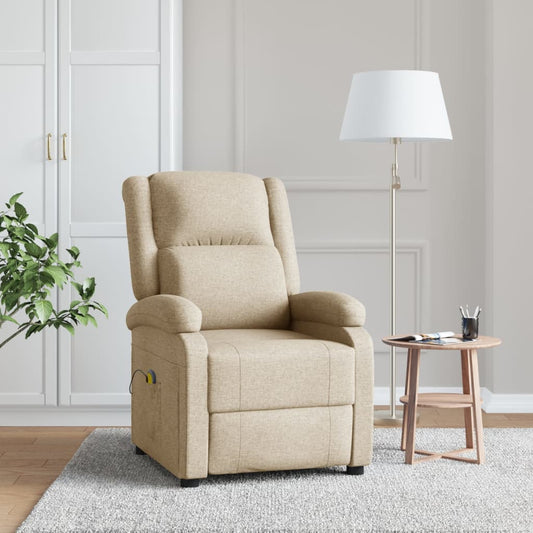 Massagesessel Creme Stoff - Premium Massagesessel  - Just €286.25! Shop now at homesales4u